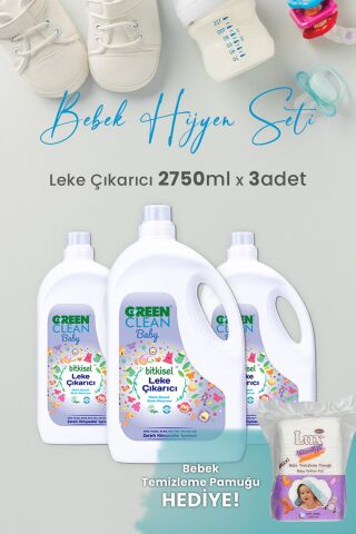 Green Clean Baby Leke Çıkarıcı 2.75 L x 3 Adet ve Hediyeli