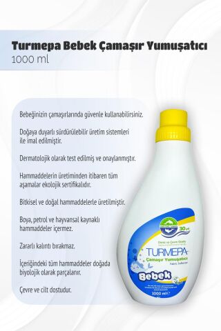 Turmepa Baby Çamaşır Yumuşatıcı 1000 ml x 3 ve Rosie Pamuk