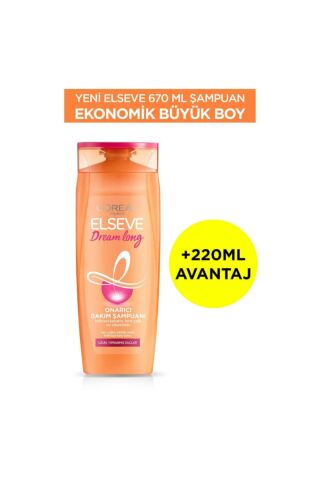Elseve Loreal Şampuan Dream Long Onarıcı Bakım Uzun,yıpranmış Saçlar 670 Ml