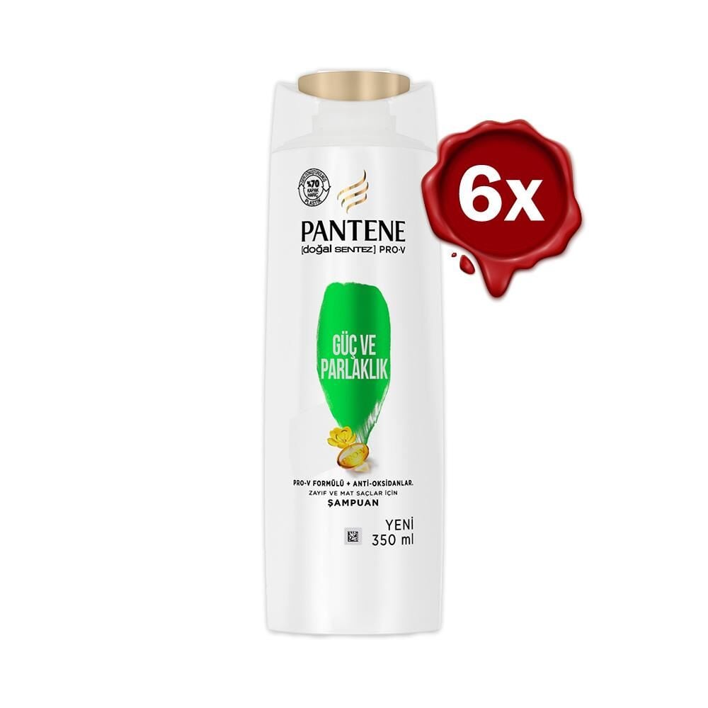 Pantene Şampuan Pro-V Doğal Sentez Güç ve Parlaklık 350 ml x 6