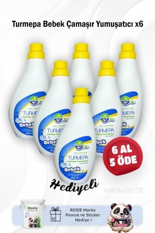 Turmepa 6 Al 5 Öde Bebek Çamaşır Yumuşatıcı 1000 ml  ve Rosie Pamuk