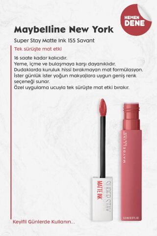 Maybelline Super Stay Matte Ink 155 Savant