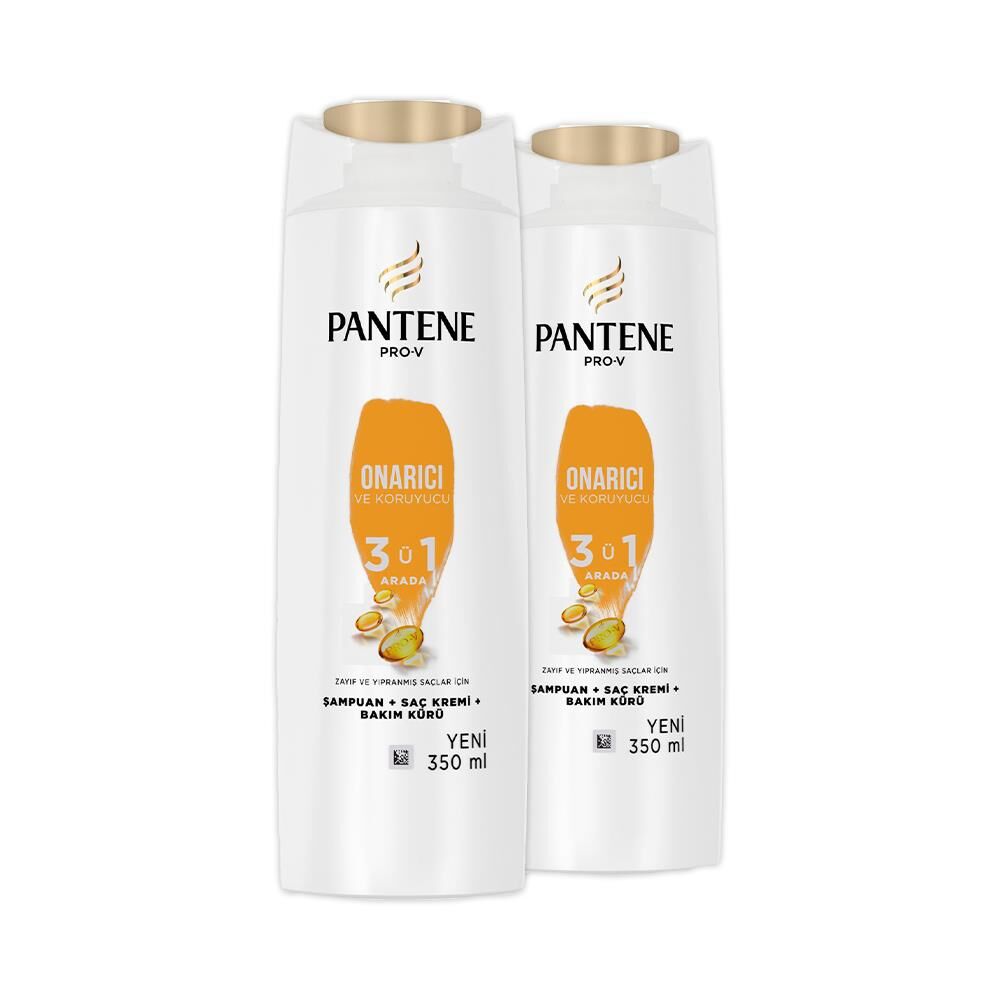 Pantene Şampuan Pro-V Onarıcı ve Koruyucu 3'ü 1 Arada 350 ml x 2