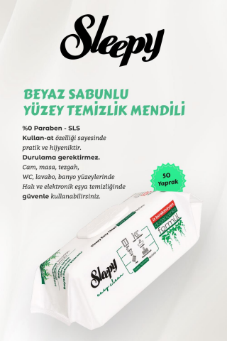 20 AL 18 ÖDE  Sleepy Easy Clean Yüzey Temizlik Havlusu 50' li ve ROSIE