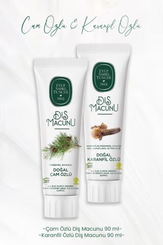 Eyüp Sabri Tuncer Diş Macunu Çam Özlü 90 ml ve Karanfil Özlü 90 ml