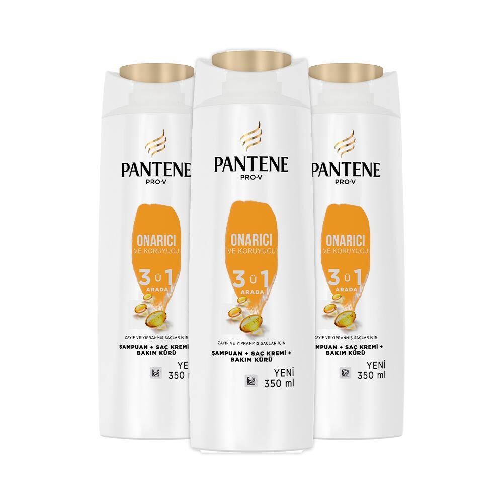 Pantene Şampuan Pro-V Onarıcı ve Koruyucu 3'ü 1 Arada 350 ml x 3