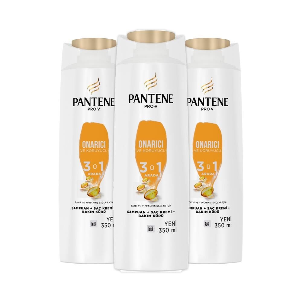 Pantene Şampuan Pro-V Onarıcı ve Koruyucu 3'ü 1 Arada 350 ml x 3