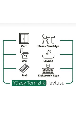 Yüzey Temizlik Havlusu 100adet Beyaz Sabun Sirkeli
