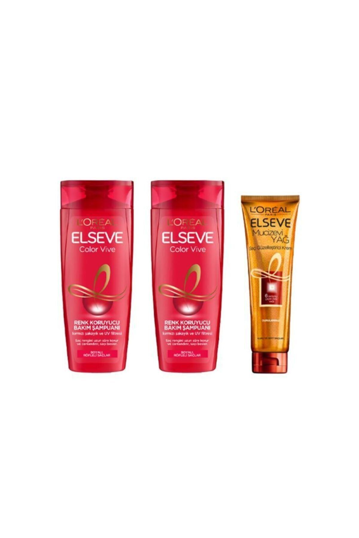 Elseve Color Vive Şampuan Set (2 Adet Şamp. + 1 Adet Saç Bakım Kremi)