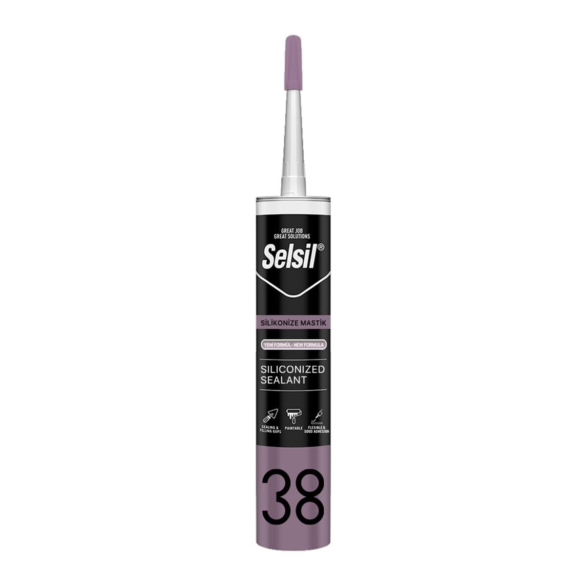 Selsil Selsil Silikonize Mastik 500 gr Beyaz