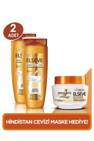 Elseve Mucizevi Hindistan Cevizi Yağı Şampuanı Set & Hindistan Cevizi Maske Hediye 36005238208491