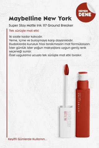 Maybelline Super Stay Matte Ink 117 Ground Breaker