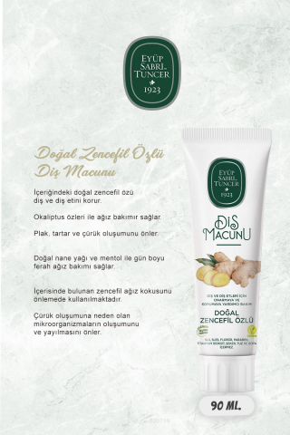 90 ml Diş Macun Seti Karanfil, Zencefil, Lavanta, Kakao, Çam Özlü ve Rosie