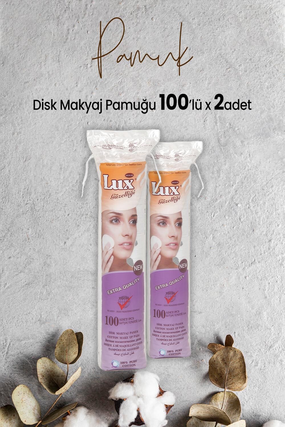 Lux Disk Makyaj Pamuğu 100'lü x 2 Adet