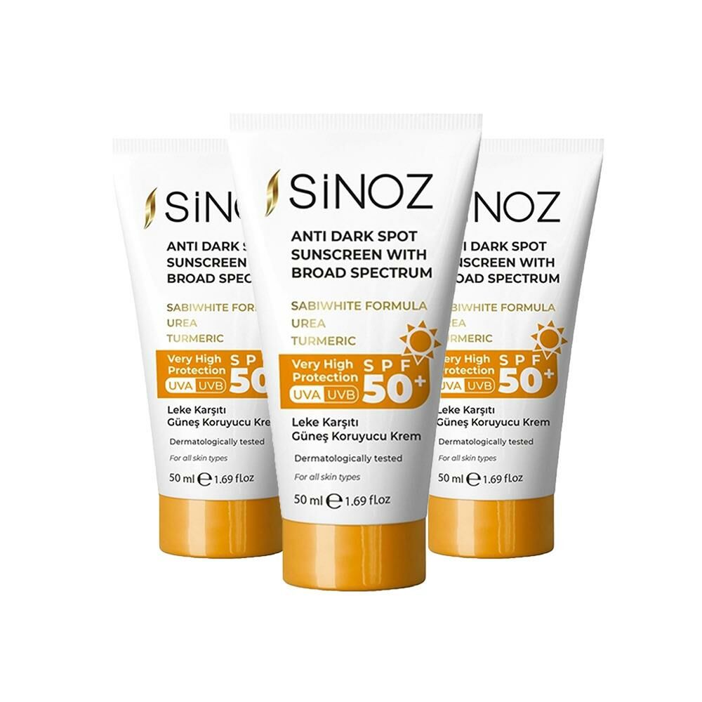 Sinoz Leke Karşıtı Güneş Koruyucu Krem 50SPF 50 ml x 3