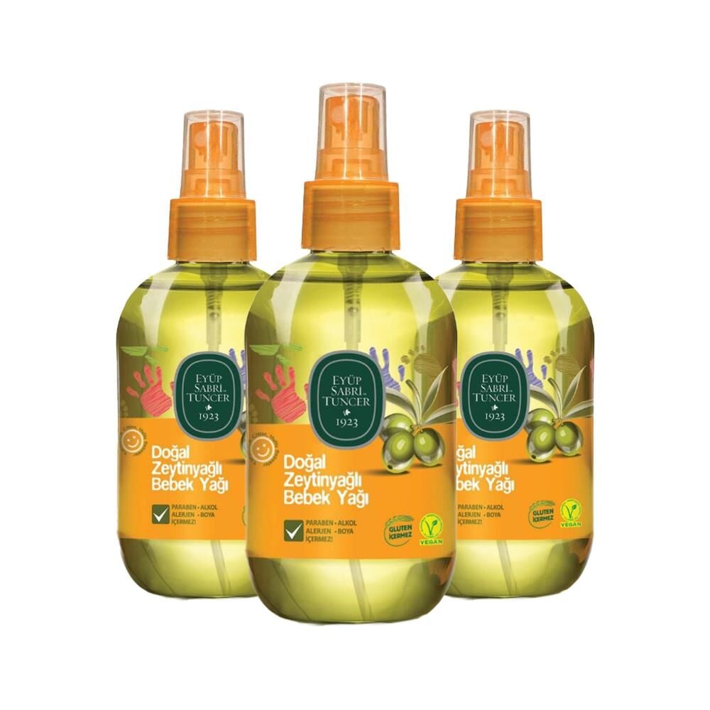 Eyüp Sabri Tuncer Doğal Zeytinyağlı Bebek Yağı 280 ml x 3