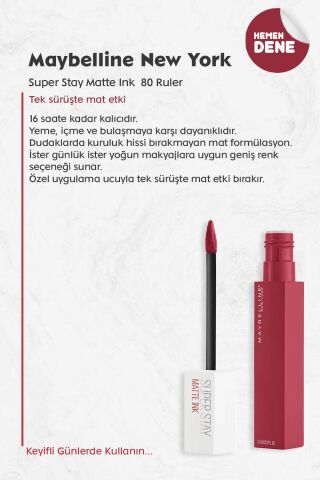 Maybelline Super Stay Matte Ink 80 Ruler