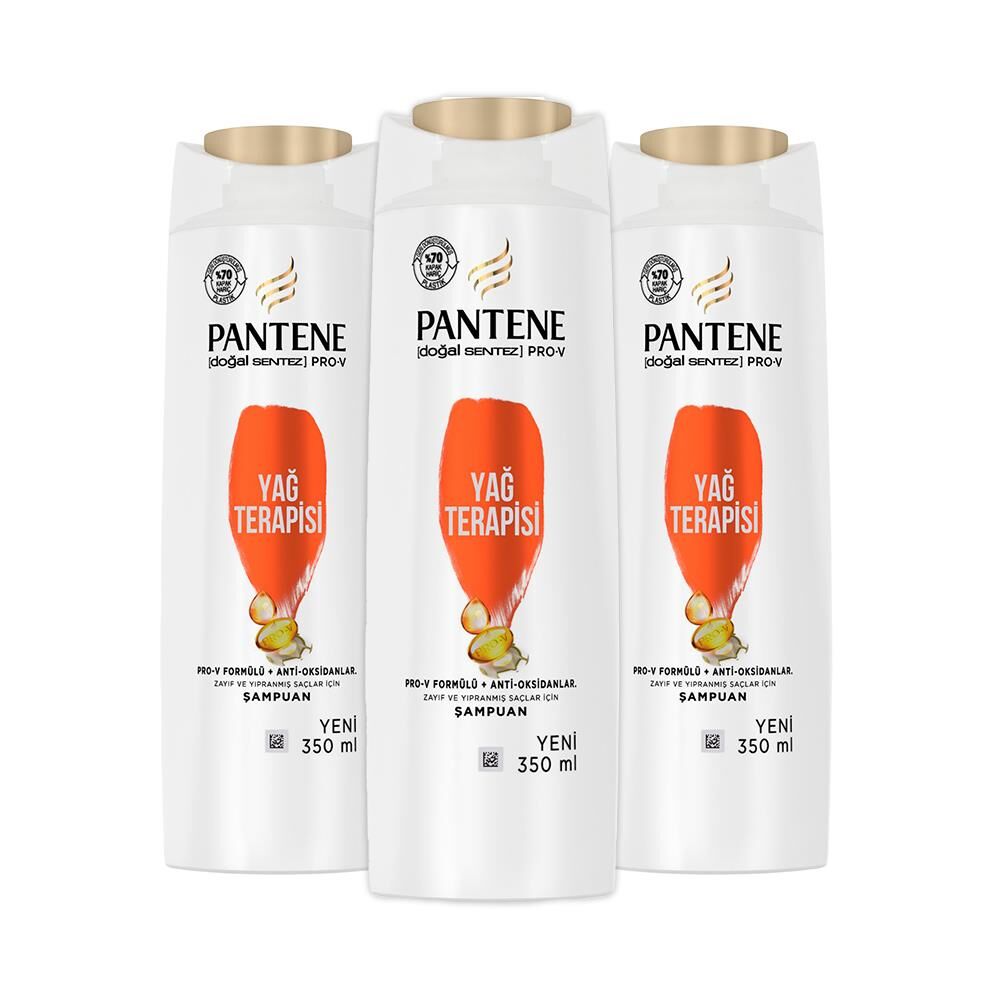 Pantene Şampuan Pro-V Doğal Sentez Yağ Terapisi 350 ml x 3