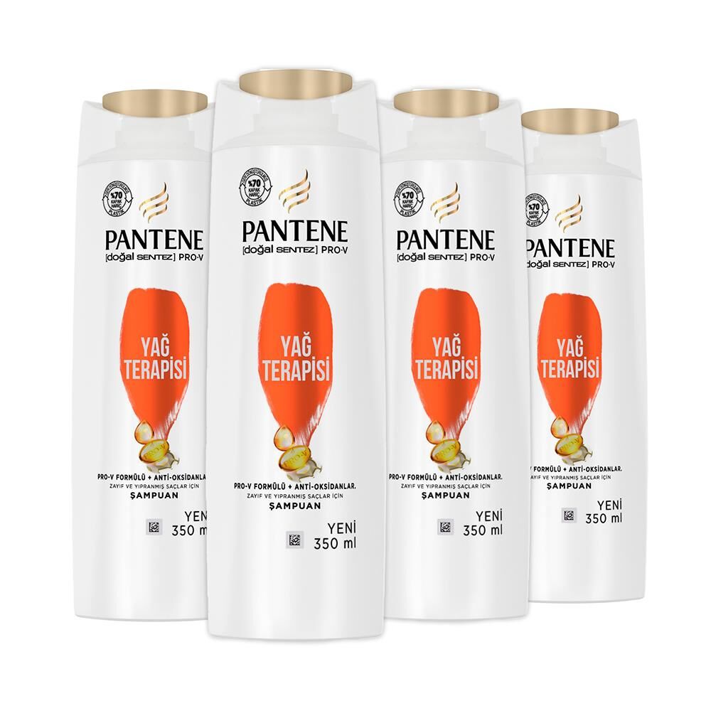 Pantene Şampuan Pro-V Doğal Sentez Yağ Terapisi 350 ml x 4