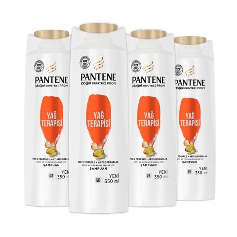 Pantene Şampuan Pro-V Doğal Sentez Yağ Terapisi 350 ml x 4