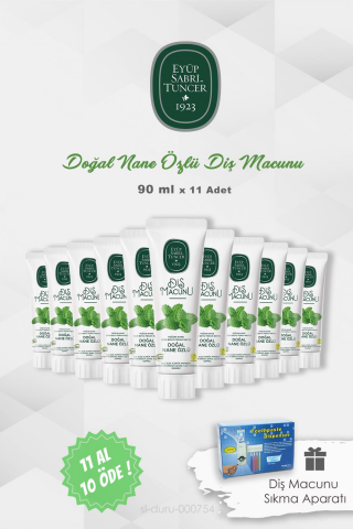 11 AL 10 ÖDE Eyüp Sabri Tuncer Diş Macunu Nane Özlü 90 ml  ve Diş Macunu Sıkma Aparatı