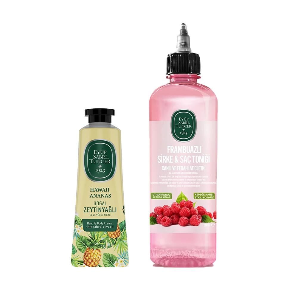 Frambuazlı Sirke & Saç Toniği ve El ve Vücut Kremi Havaii Ananas