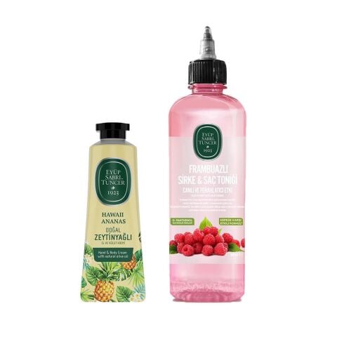 Frambuazlı Sirke & Saç Toniği ve El ve Vücut Kremi Havaii Ananas