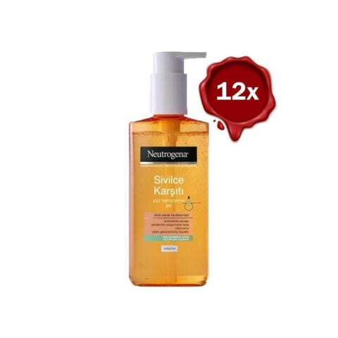 Neutrogena Visibly Clear Sivilce Karşıtı Yağsız Yüz Temizleme Jeli 200 ml x 12