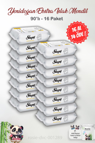 16 AL 14 ÖDE Sleepy Extra Islak Bebek Havlusu 90'lı ve ROSIE