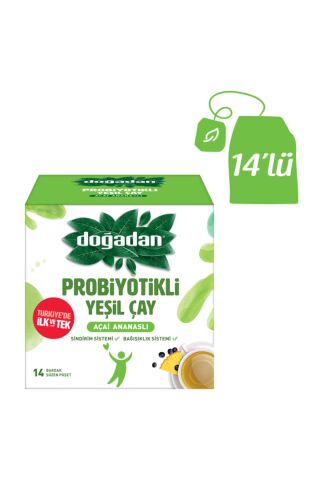 Doğadan Probiyotikli Yeşil Çay Açai Ananaslı 14'lü