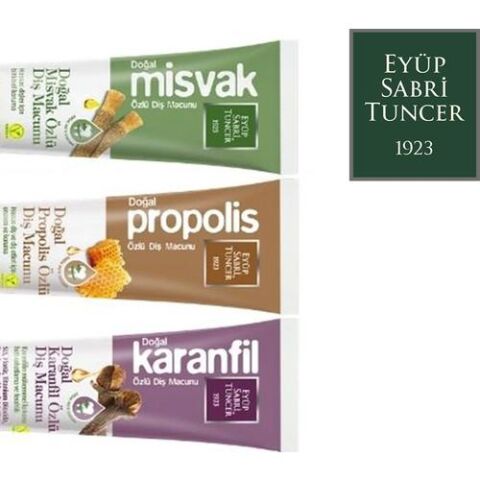 Eyüp Sabri Tuncer Diş Macunu Doğal Propolis, Karanfil ve Misvak Özlü 75 ml