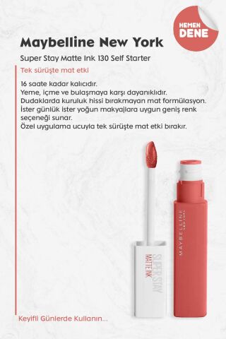 Maybelline Super Stay Matte Ink 130 Self Starter