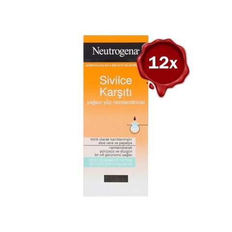 Neutrogena Sivilce Karşıtı Yağsız Yüz Nemlendiricisi 50 ml x 12