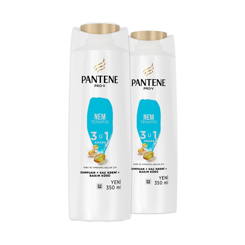 Pantene Şampuan Pro-V Nem Terapisi 3'ü 1 Arada 350 ml x 2