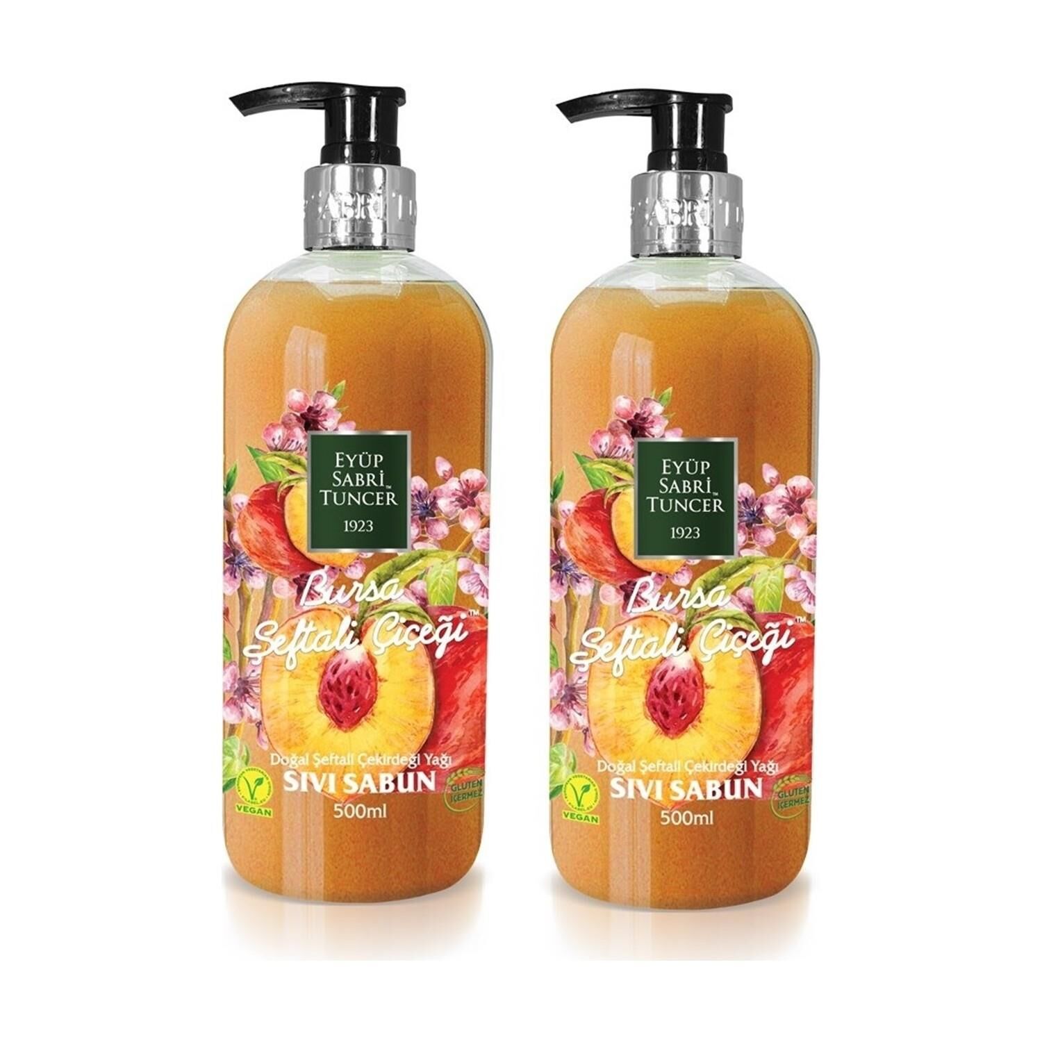 Eyüp Sabri Tuncer Bursa Şeftali Çiçeği Sıvı Sabun 500 ml x 2