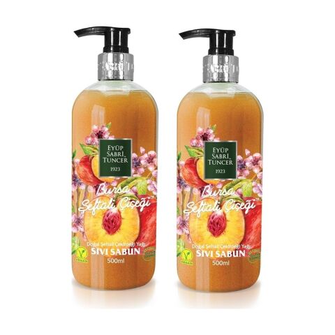 Eyüp Sabri Tuncer Bursa Şeftali Çiçeği Sıvı Sabun 500 ml x 2