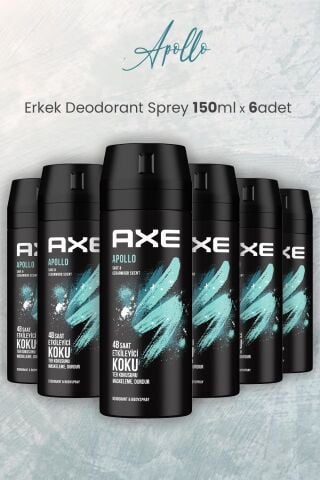 Axe Apollo Erkek Deodorant Sprey 150 ml x 6 Adet