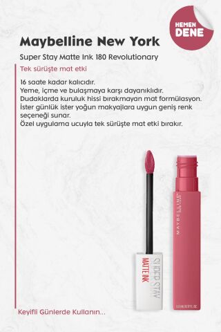 Maybelline Super Stay Matte Ink 180 Revolutionary