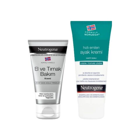 Neutrogena El ve Tırnak Bakım Kremi 75 ml ve Ayak Kremi 100 ml