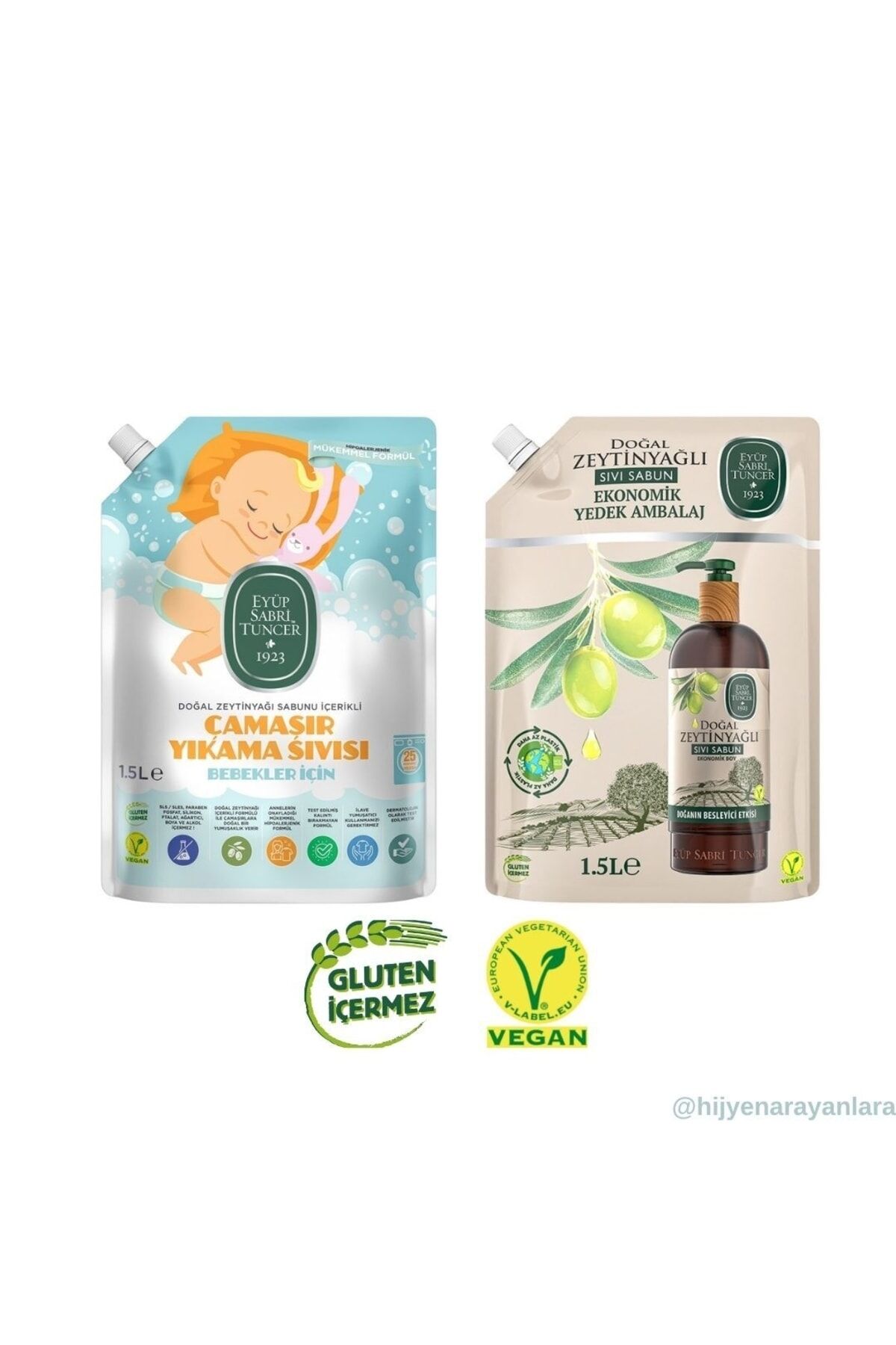 Eyüp Sabri Tuncer Bebek Çamaşır Deterjanı ve Sıvı Sabun 1500 ML