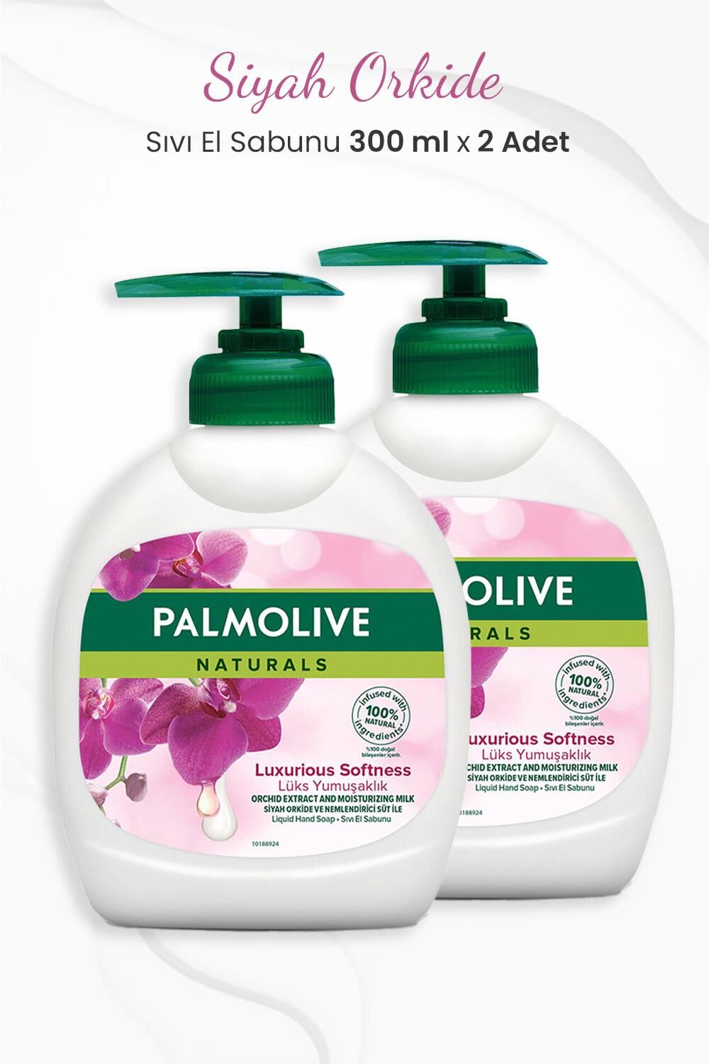 Palmolive Naturals Siyah Orkide Lüks Yumuşaklık Sıvı Sabun 300 ml x 2 Adet