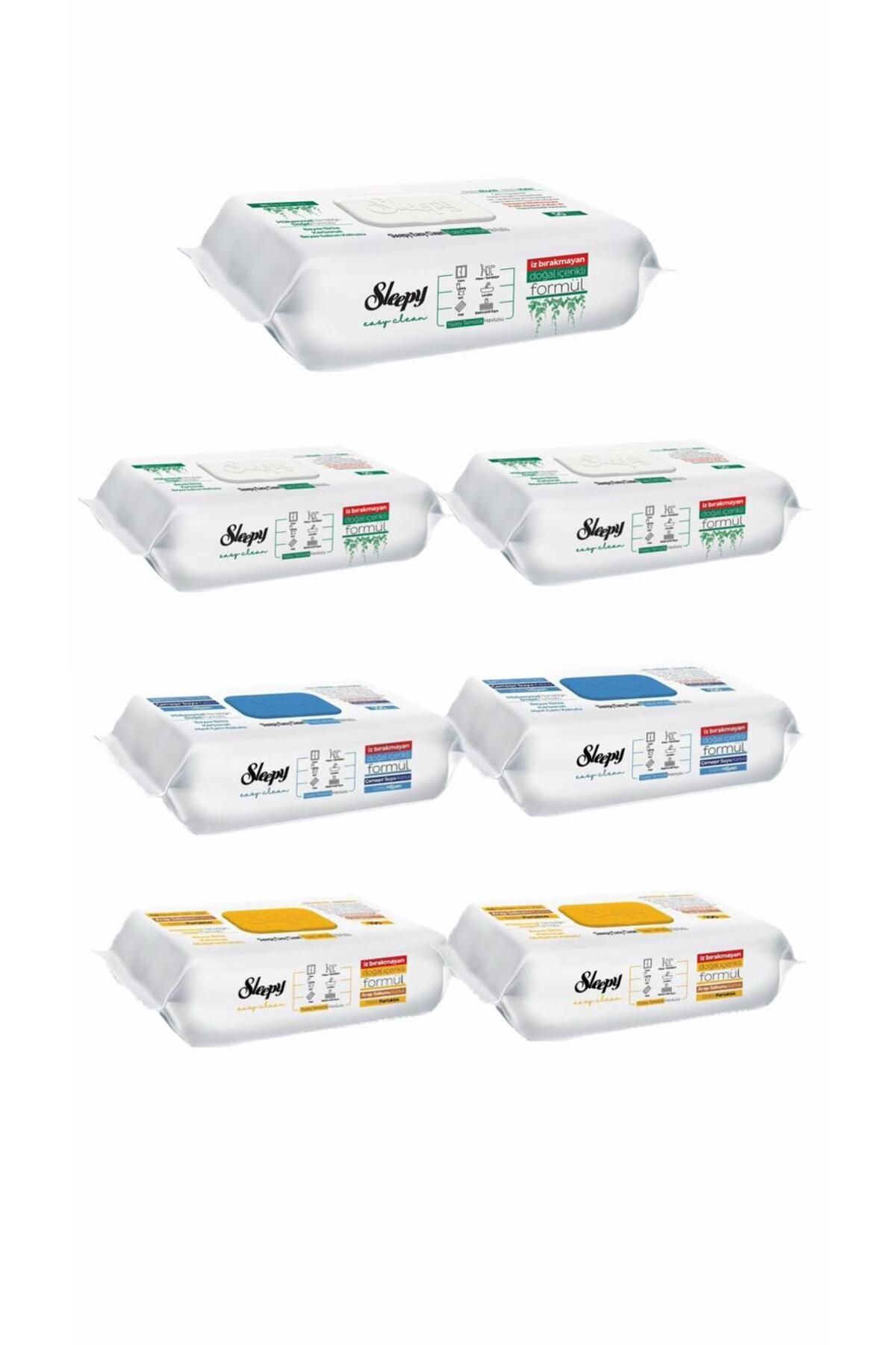 SleepyEasy Clean Beyaz Sabun Katkılı +Çamaşır Suyu Katkılı+Arap Sabunu Katkılı 7X100 (700 Yaprak)