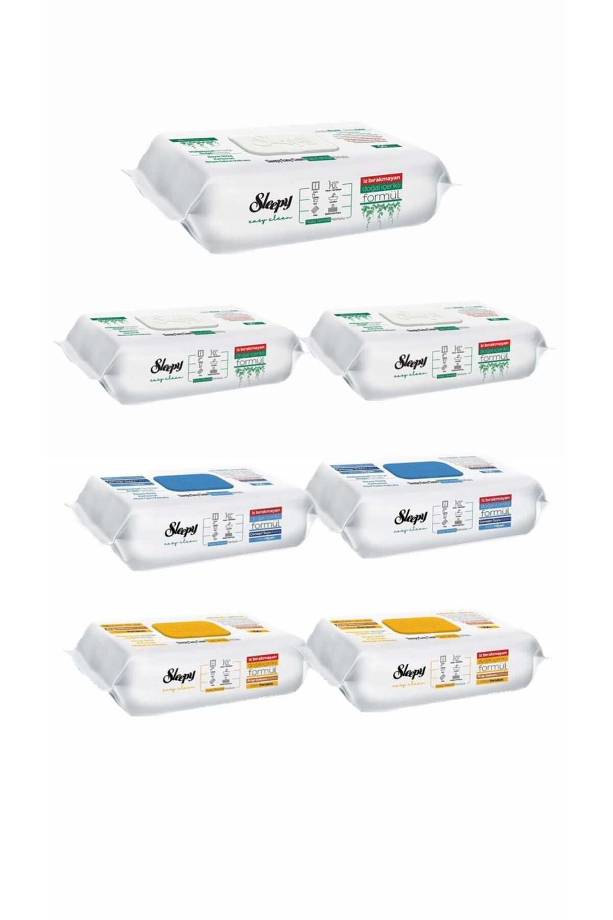 SleepyEasy Clean Beyaz Sabun Katkılı +Çamaşır Suyu Katkılı+Arap Sabunu Katkılı 7X100 (700 Yaprak)
