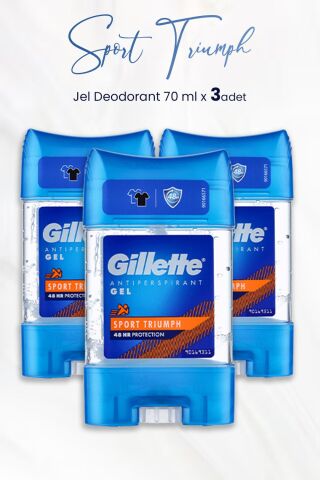 Gillette Antiperspirant Gel Sport Triumph 70 ml x 3 Adet