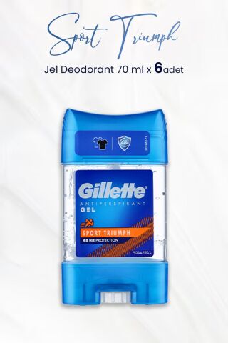 Gillette Antiperspirant Gel Sport Triumph 70 ml x 6 Adet