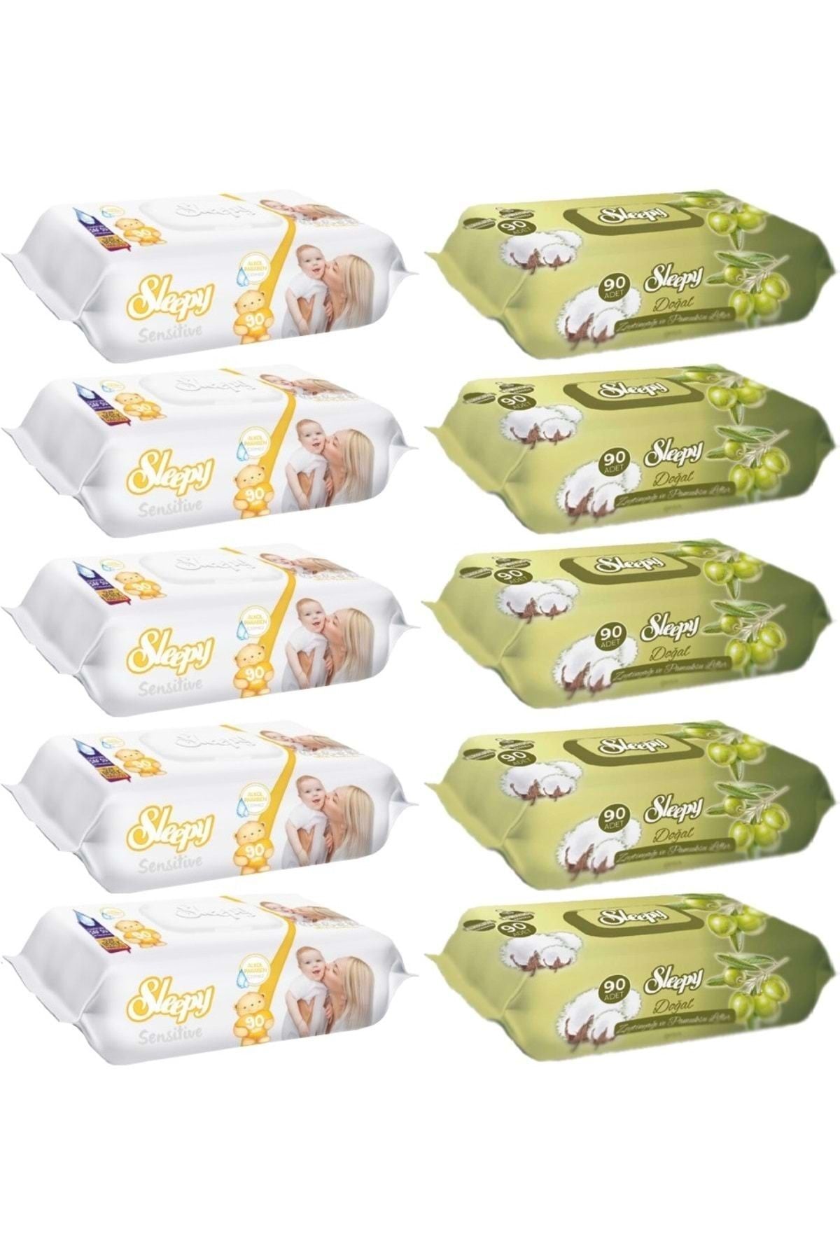 Sleepy Sensitive x5 & Zeytinyağlı x5 (10x90) 900 yaprak