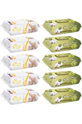 Sleepy Sensitive x5 & Zeytinyağlı x5 (10x90) 900 yaprak