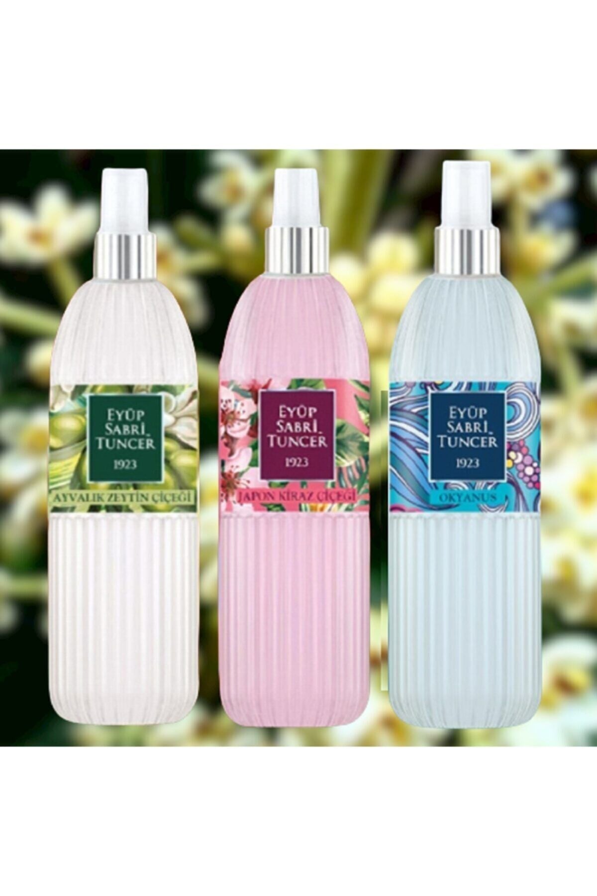 Eyüp Sabri Tuncer Okyanus, Japon Kiraz Çiçeği ve Ayvalık Zeytin Çiçeği Kolonyası 150 ML