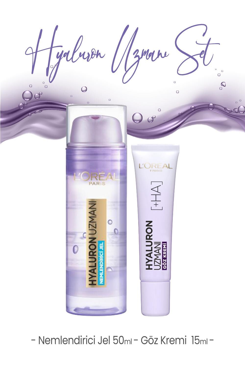 Loreal Paris Hyaluron Uzmanı Nemlendirici Jel 50 ml ve Göz Kremi 15 ml