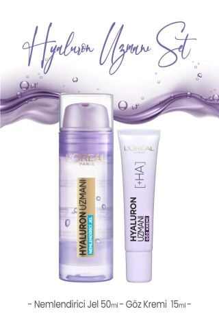 Loreal Paris Hyaluron Uzmanı Nemlendirici Jel 50 ml ve Göz Kremi 15 ml